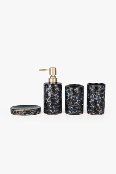 WEB Art Black Bath Set