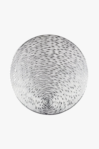 Yalle Silver Round Place Mat (Pack of 2)