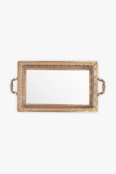 Charlotte Rust Effect Mirror Tray Set (Set of 3 Trays)