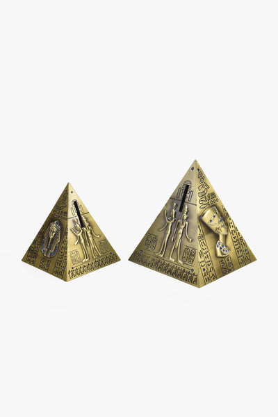 Egyptian Art Pyramid Coin Box (Pair)