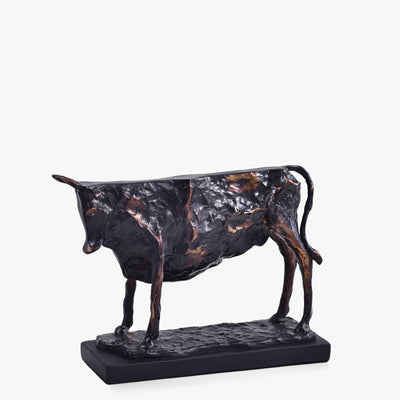 ANTIQUE BRONZE COW DUO SCULPTURE