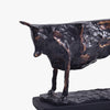 ANTIQUE BRONZE COW DUO SCULPTURE