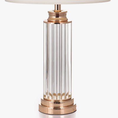 RIBBED CRYSTAL GLASS TABLE LAMP