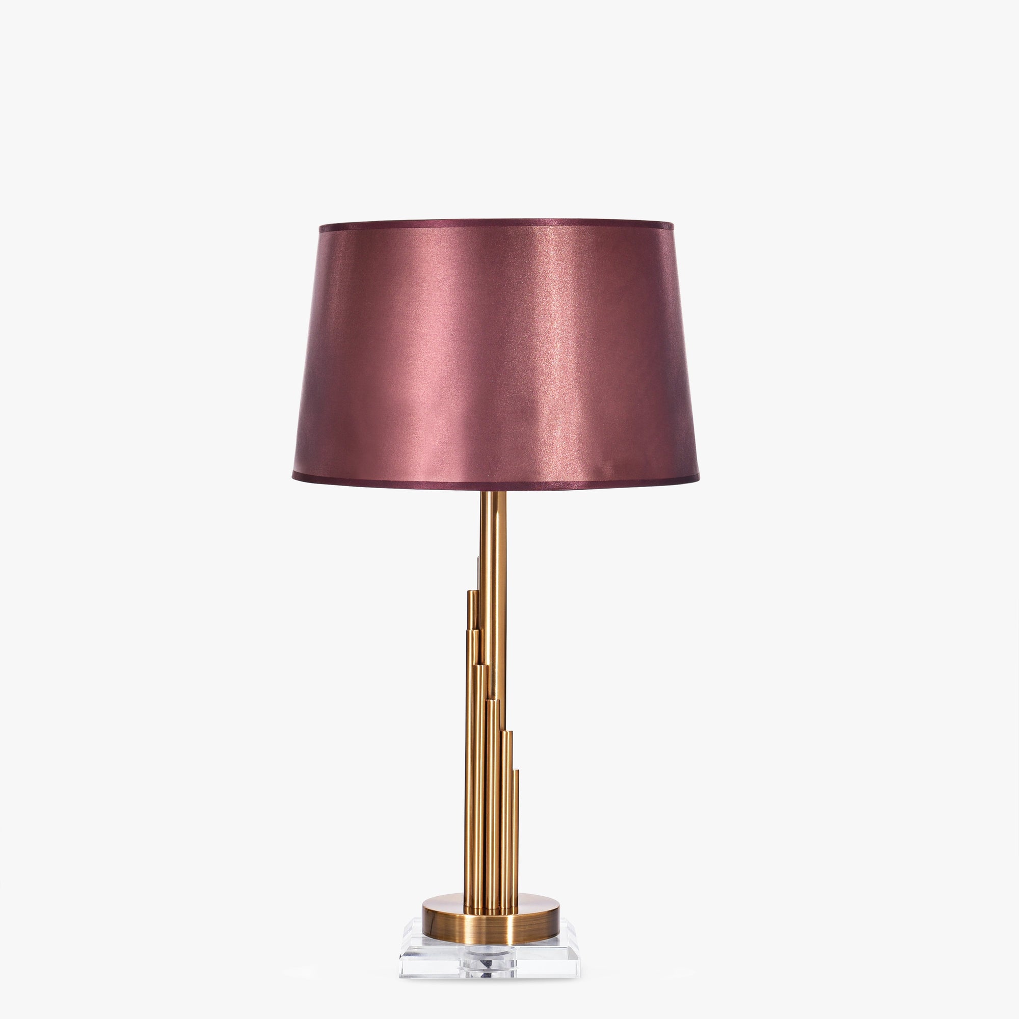 ITALIAN DESIGN SLEEK METALLIC RODS TABLE LAMP