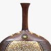 CARVED OAK SIENNA WOODEN VASE