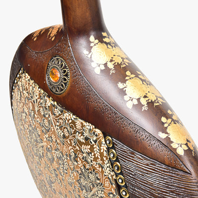 CARVED OAK SIENNA WOODEN VASE