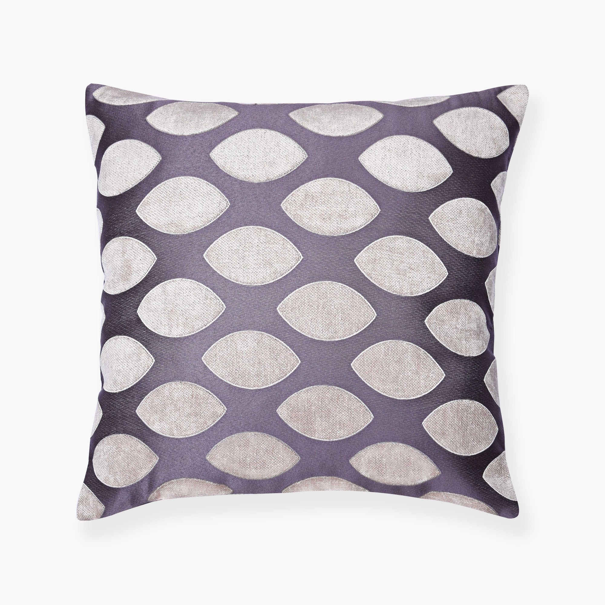 Raised Design Faux Jute and Silk Cushion Cover