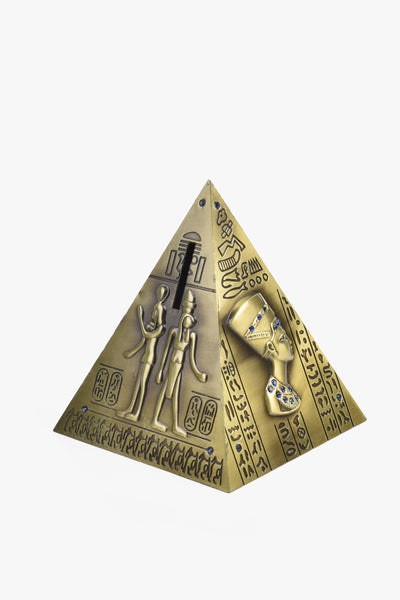 Egyptian Art Pyramid Coin Box (Pair)