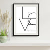 Love Overlapping Typography