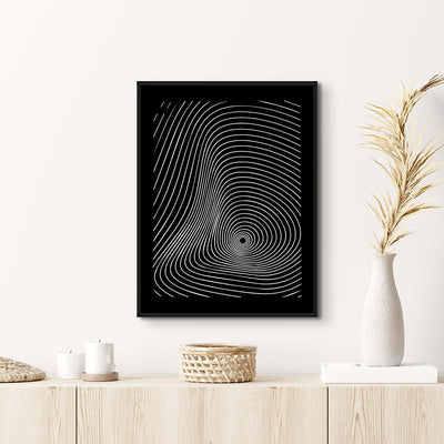 Abstract Ripple Effect Line Art